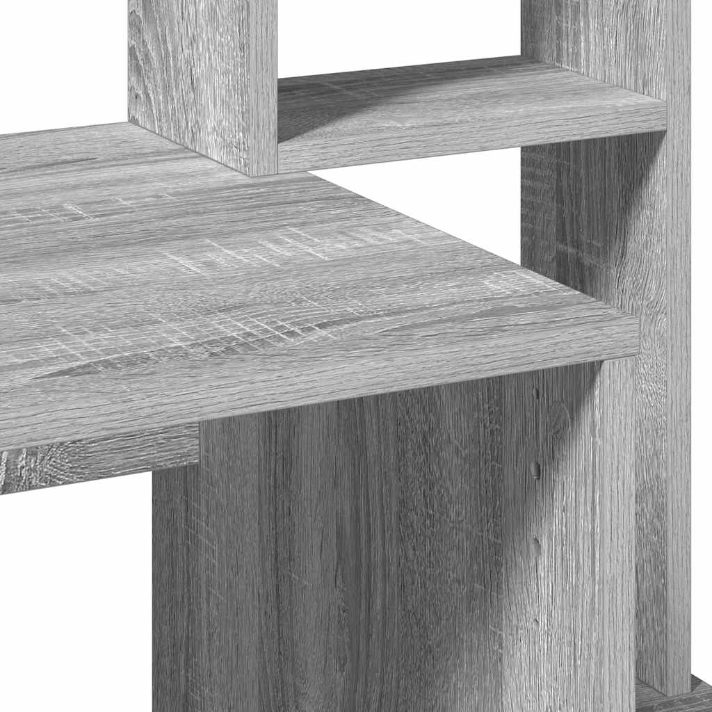 Schreibtisch mit Regal Grau Sonoma 100x45x140 cm Holzwerkstoff