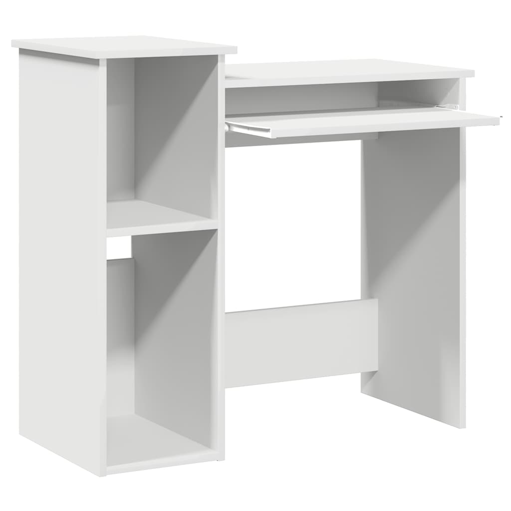 Schreibtisch mit Regalen Weiß 84x40x78 cm Holzwerkstoff