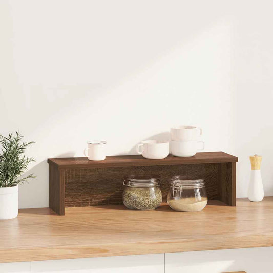 Küchenregal Stapelbar Braun Eichen-Optik 50x15x16 cm