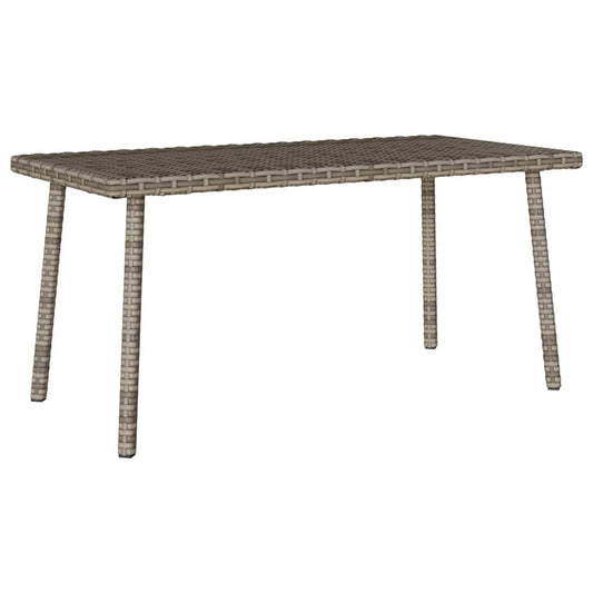 Garten-Couchtisch Rechteckig Grau 80x40x37 cm Poly Rattan