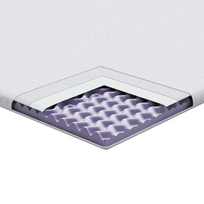 Matratzenpads Weiß 120 x 200 cm 100% Polyester Jacquardstoff
