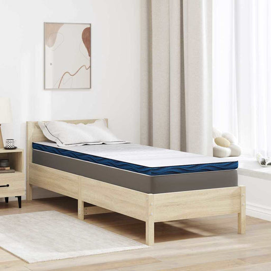 Matratzenpads Weiß und blau 70 x 200 cm Gel-Speicherschaum