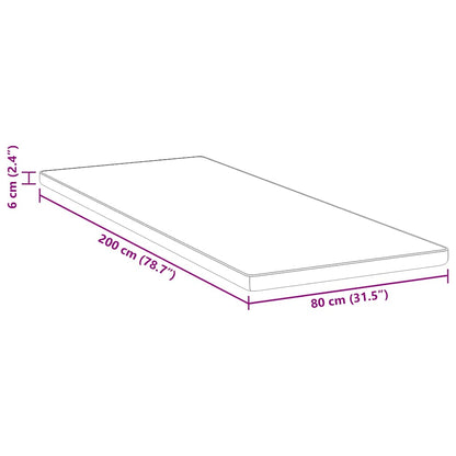 Matratzenpads Weiß und blau 80 x 200 cm Gel-Speicherschaum