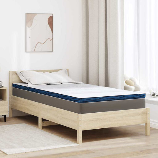 Matratzenpads Weiß und blau 90 x 200 cm Gel-Speicherschaum