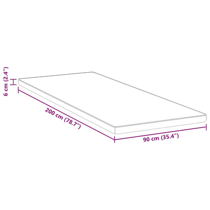Matratzenpads Weiß und blau 90 x 200 cm Gel-Speicherschaum
