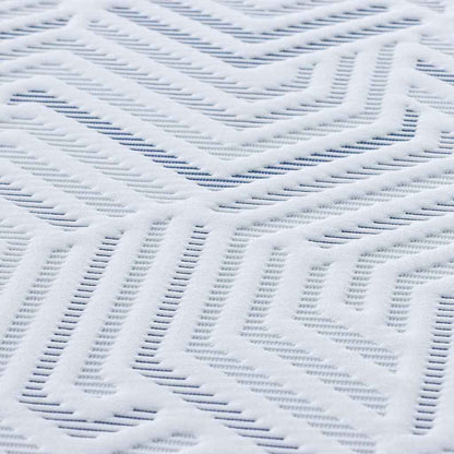 Matratzenpads Weiß und blau 140 x 190 cm Gel-Speicherschaum