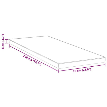 Matratzenpads Weiß und blau 70 x 200 cm Gel-Speicherschaum