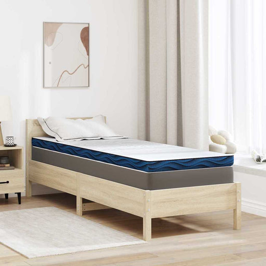 Matratzenpads Weiß und blau 80 x 200 cm Gel-Speicherschaum