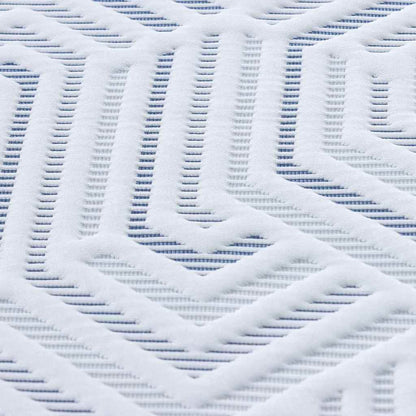 Matratzenpads Weiß und blau 100 x 200 cm Gel-Speicherschaum