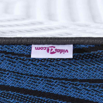 Matratzenpads Weiß und blau 140 x 190 cm Gel-Speicherschaum