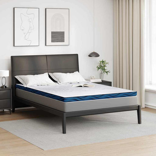 Matratzenpads Weiß und blau 140 x 190 cm Gel-Speicherschaum