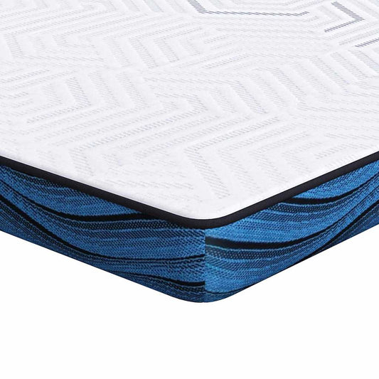 Matratzenpads Weiß und blau 140 x 200 cm Gel-Speicherschaum