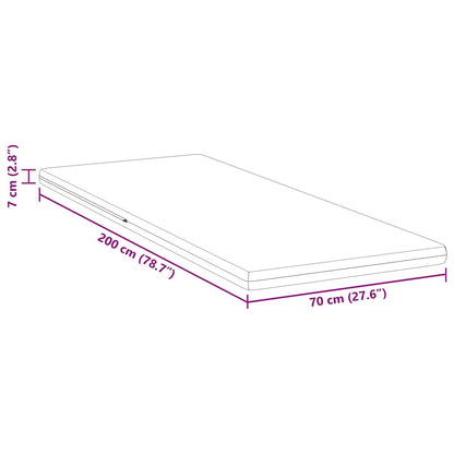 Matratzeauflage Weiß 70 x 200 cm Gel-Speicherschaum