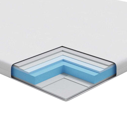 Matratzeauflage Weiß 80 x 200 cm Gel-Speicherschaum