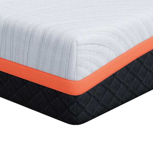 Matratze Weiß und Grau 80 x 160 cm Memory Foam