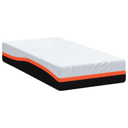 Matratze Weiß und Grau 80 x 160 cm Memory Foam