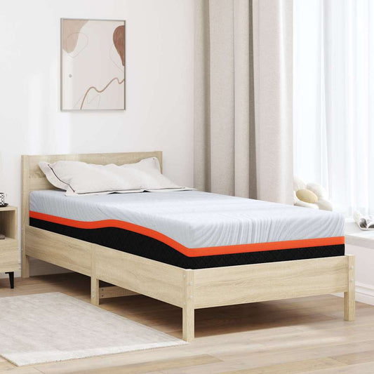 Matratze Weiß und Grau 100 x 200 cm Memory Foam