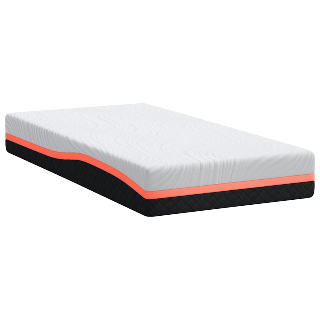 Matratze Weiß und Grau 100 x 200 cm Memory Foam