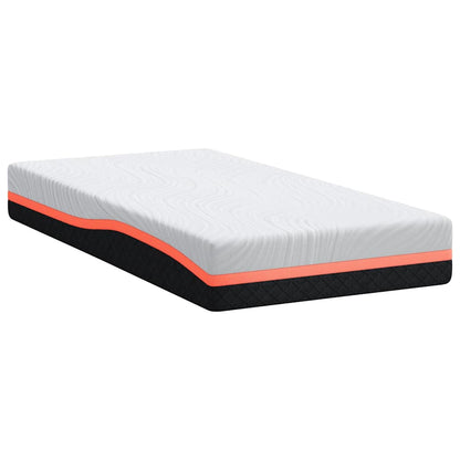 Matratze Weiß und Grau 100 x 200 cm Memory Foam