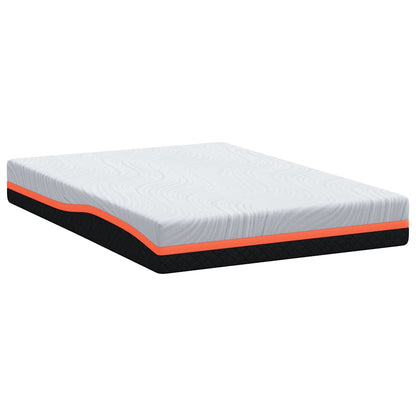 Matratze Weiß und Grau 140 x 190 cm Memory Foam
