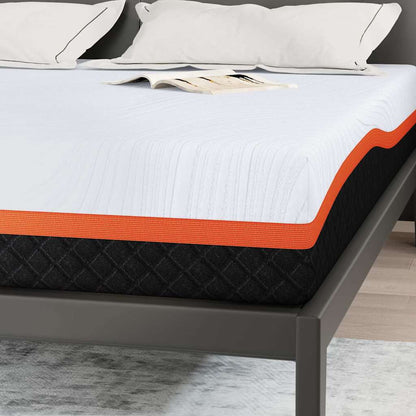 Matratze Weiß und Grau 180 x 200 cm Memory Foam