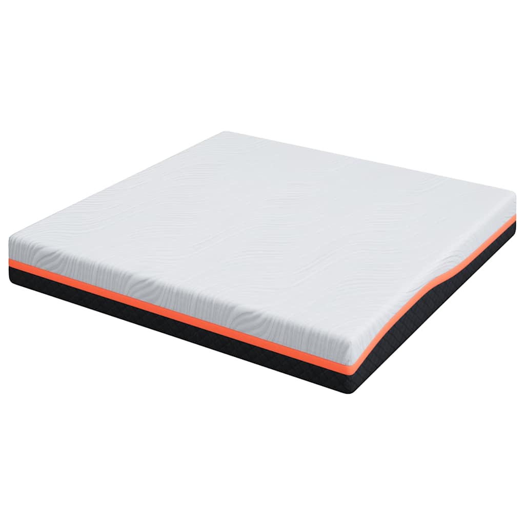 Matratze Weiß und Grau 180 x 200 cm Memory Foam