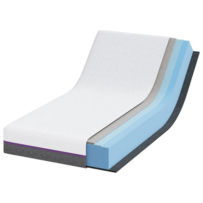 Matratze Weiß und Grau 80 x 160 cm Memory Foam
