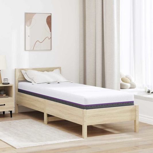 Matratze Weiß und Grau 70 x 200 cm Memory Foam