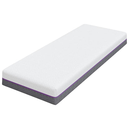 Matratze Weiß und Grau 70 x 200 cm Memory Foam