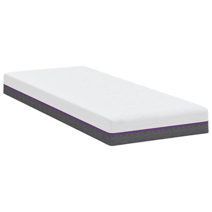 Matratze Weiß und Grau 80 x 200 cm Memory Foam