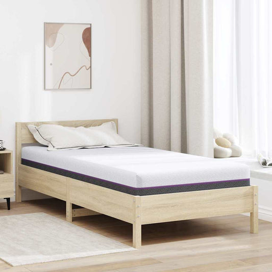 Matratze Weiß und Grau 90 x 200 cm Memory Foam