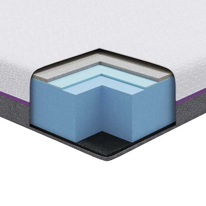 Matratze Weiß und Grau 120 x 200 cm Memory Foam