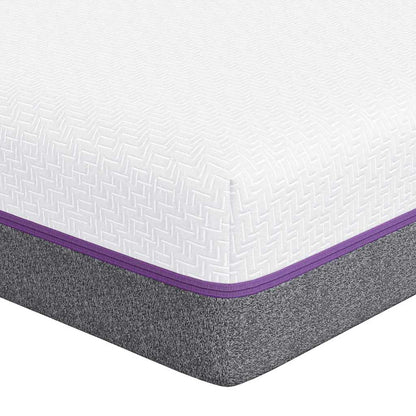 Matratze Weiß und Grau 120 x 200 cm Memory Foam