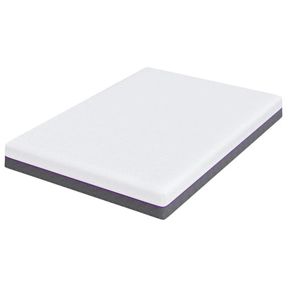 Matratze Weiß und Grau 140 x 190 cm Memory Foam