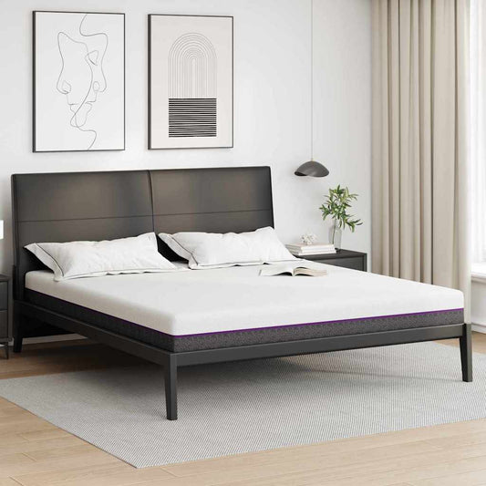 Matratze Weiß und Grau 180 x 200 cm Memory Foam