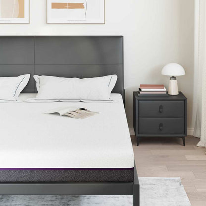 Matratze Weiß und Grau 180 x 200 cm Memory Foam