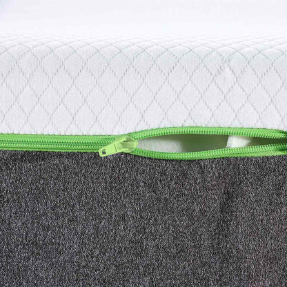 Matratze Weiß und Grau 140 x 190 cm Taschenfeder