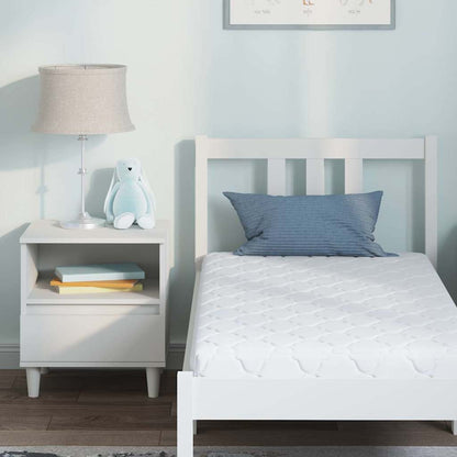 Matratze mit Kokosnusschicht Weiß 120 x 60 cm PU-Schaum