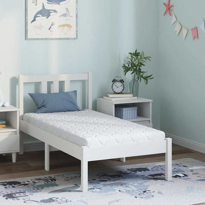 Matratze mit Kokosnusschicht Weiß 120 x 60 cm PU-Schaum