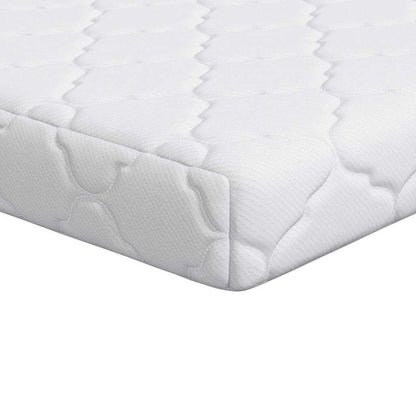 Matratze mit Kokosnusschicht Weiß 120 x 60 cm PU-Schaum