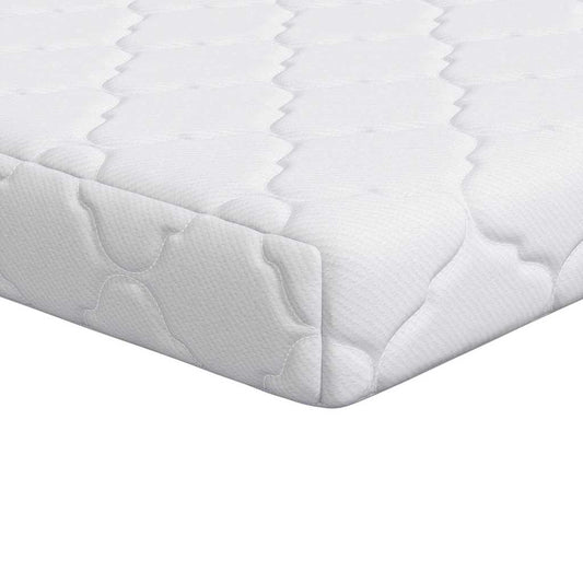 Matratze mit Kokosnusschicht Weiß 120 x 60 cm PU-Schaum