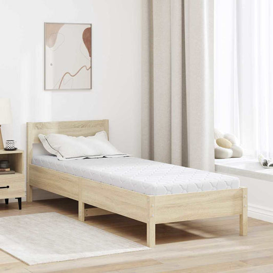 Matratze mit Kokosnusschicht Weiß 200 x 80 cm PU-Schaum