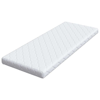Matratze mit Kokosnusschicht Weiß 200 x 80 cm PU-Schaum