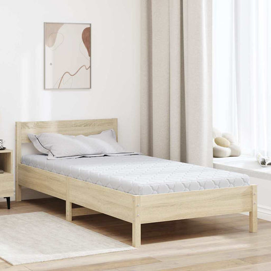 Matratze mit Kokosnusschicht Weiß 200 x 100 cm PU-Schaum