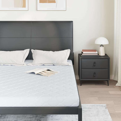 Matratze mit Kokosnusschicht Weiß 190 x 140 cm PU-Schaum