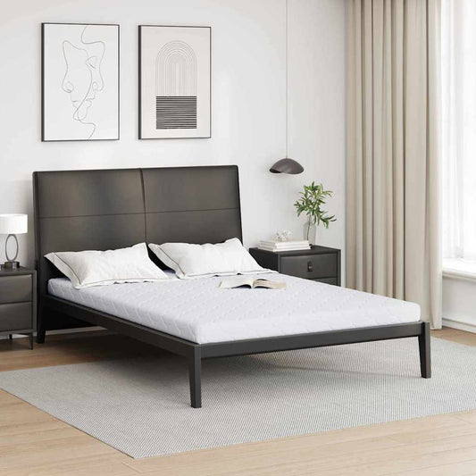 Matratze mit Kokosnusschicht Weiß 200 x 160 cm PU-Schaum