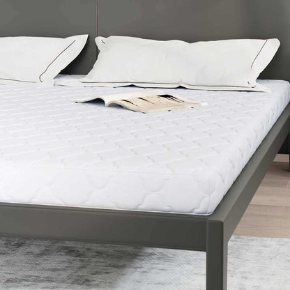 Matratze mit Kokosnusschicht Weiß 200 x 180 cm PU-Schaum