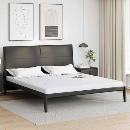 Matratze mit Kokosnusschicht Weiß 200 x 180 cm PU-Schaum