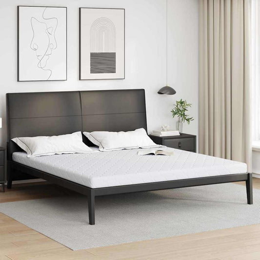 Matratze mit Kokosnusschicht Weiß 200 x 180 cm PU-Schaum
