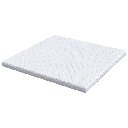 Matratze mit Kokosnusschicht Weiß 200 x 180 cm PU-Schaum